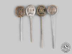 Germany, Drl. A Lot Of German League Of The Reich For Physical Exercise Badge Miniature Stick Pins