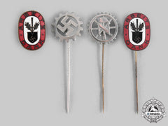 Germany, Third Reich. A Lot Of Labour Organization Pins & Badges