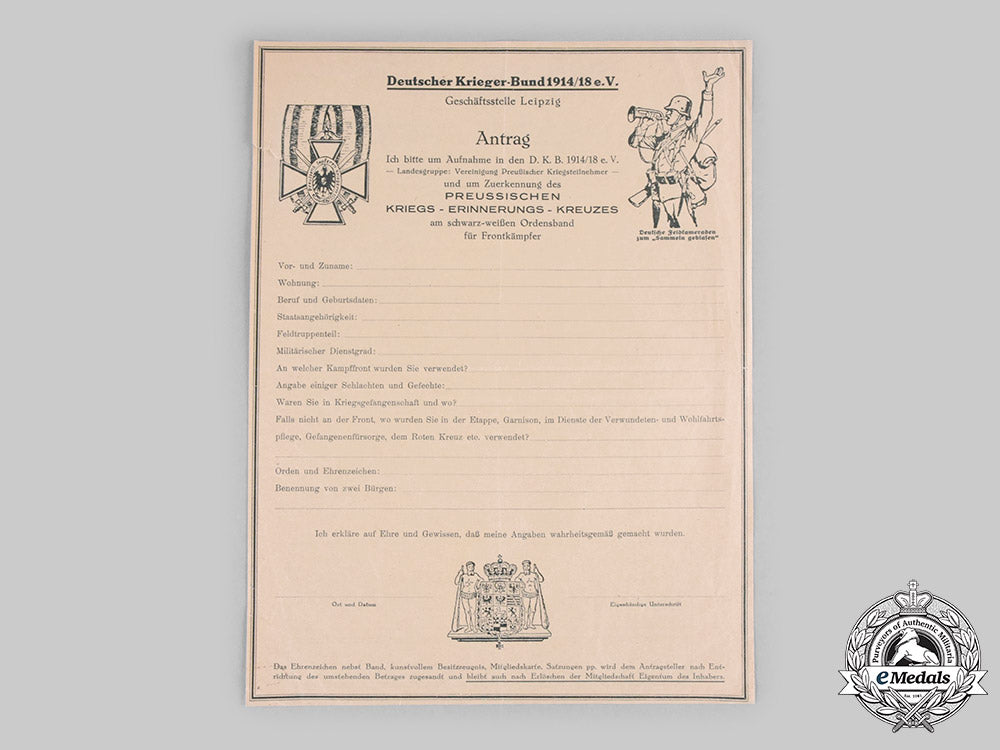 germany,_weimar_republic._an_unused_admittance_application_for_the_german_warrior_league1914/18__emd2220_c20_01840_1