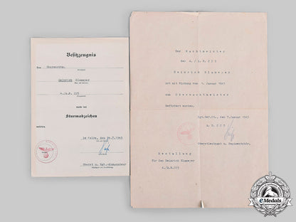 germany,_heer._a_group_of_award_documents_to_artillery_sergeant_glameyer__emd2337_c20_01820