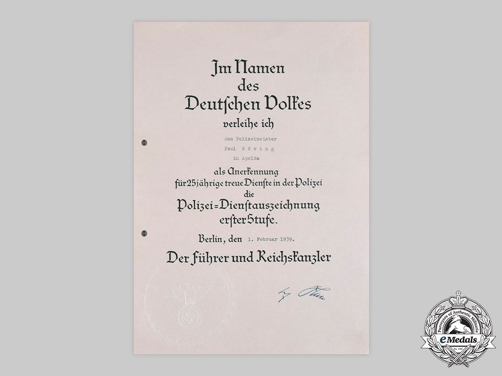 germany,_third_reich._a25_year_police_long_service_certificate_to_police_constable_paul_göring,1939__emd2365_c20_01893