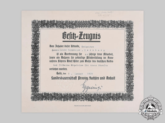 germany,_third_reich._a_silver_loyal_services_badge_certificate_from_farming_association_of_saxony-_anhalt,1936__emd2389_c20_01895