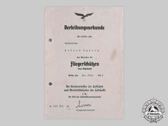 Germany, Luftwaffe. An Air Gunner & Flight Engineer Badge Certificate To Gefreiter Darcis, 1943