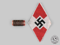 Germany, Hj/Bdm. A Pair Of Hj And League Of German Girls Insignia