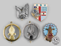 France, Republic. A Lot Of Five Regiment Badges