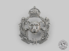 Canada, Dominion. A Pre-First War 91St Regiment Canadian Highlanders Cap Badge