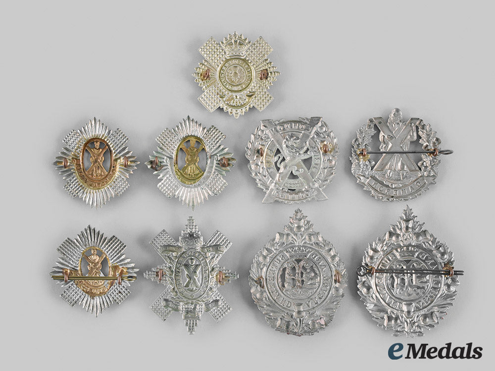 united_kingdom._nine_regimental_glengarry_badges__emd8435_m20_01799_1