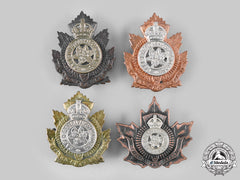 Canada, Commonwealth. Four King's Crown Cape Breton Highlanders Glengarry Badges