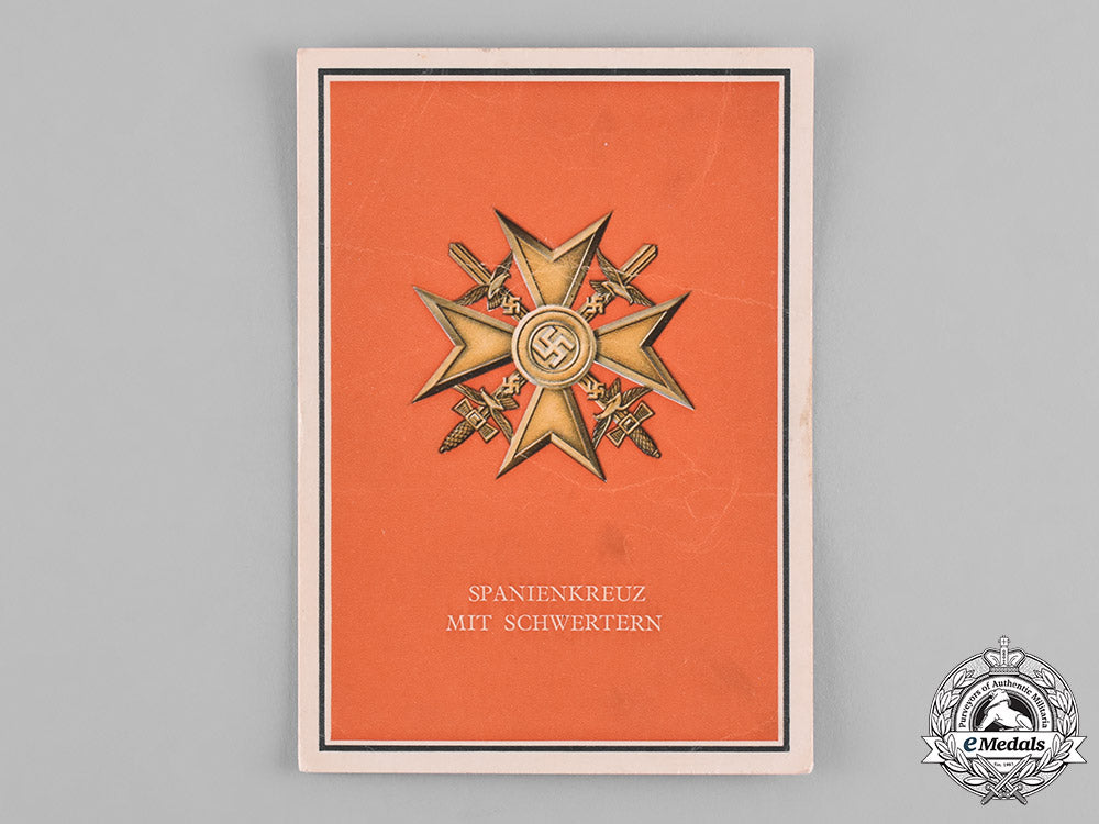 germany,_third_reich._a_colour_postcard_of_the_spanish_cross_with_swords,_by_verlag_c._pahl&_co._emd_6502