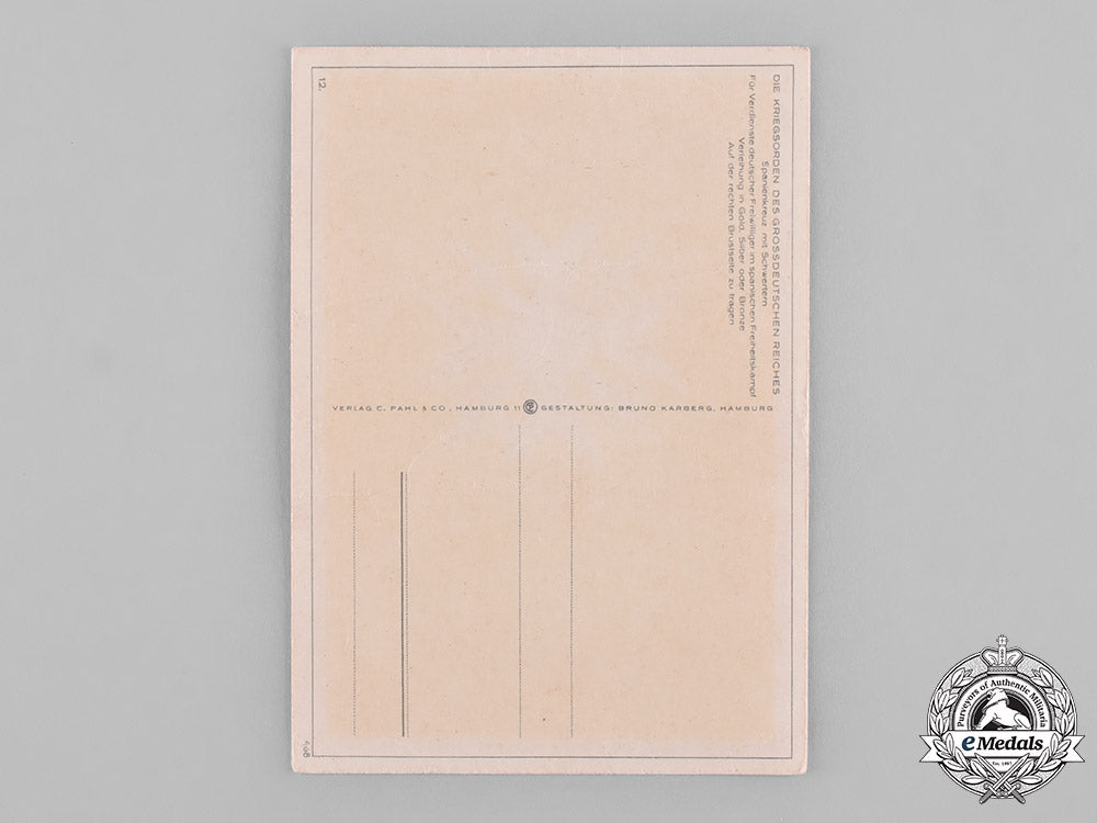 germany,_third_reich._a_colour_postcard_of_the_spanish_cross_with_swords,_by_verlag_c._pahl&_co._emd_6505