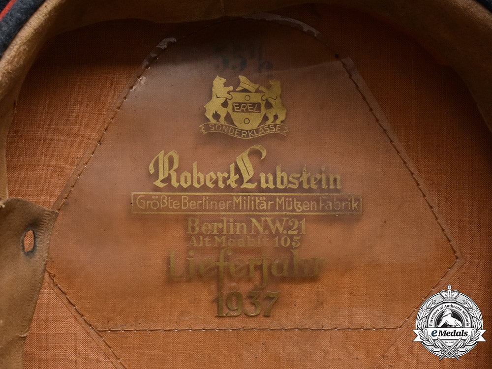 germany._a1937_luftwaffe_artillery_nco’s_visor_cap,_by_robert_lubstein_emd_8892_2_