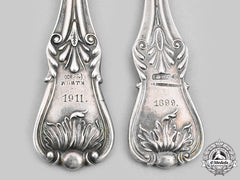 Germany, Imperial. A Pair Of Kaiser Wilhelm Ii Silver Cutlery