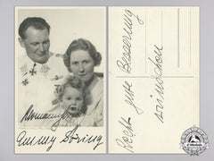 A Signed Photograph Of  Hermann And Emmy Göring