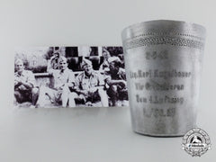 A Field-Made Congratulatory Cup To Leutnant Karl Kugelbauer; Jagdgeschwader 27, Marseille's Wingman