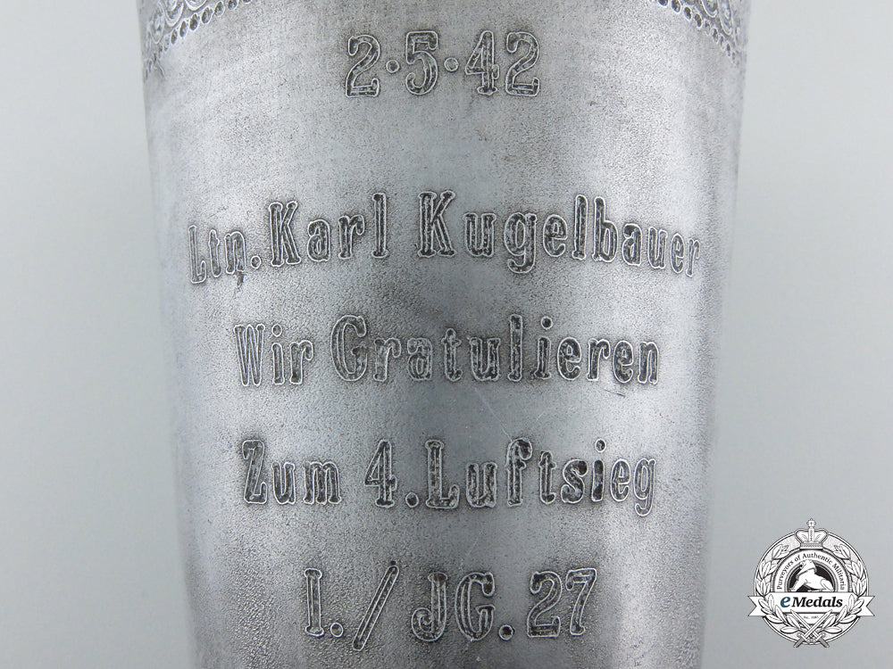 a_field-_made_congratulatory_cup_to_leutnant_karl_kugelbauer;_jagdgeschwader27,_marseille's_wingman_f_283