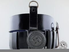 A German State Police Officer's Belt With Buckle By Overhoff & Cie