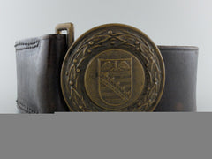 A Province Of Saxony Fire Department Officer's Belt With Buckle