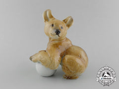 An Ss Allach Sitting Bear Figurine By Theodor Kärner