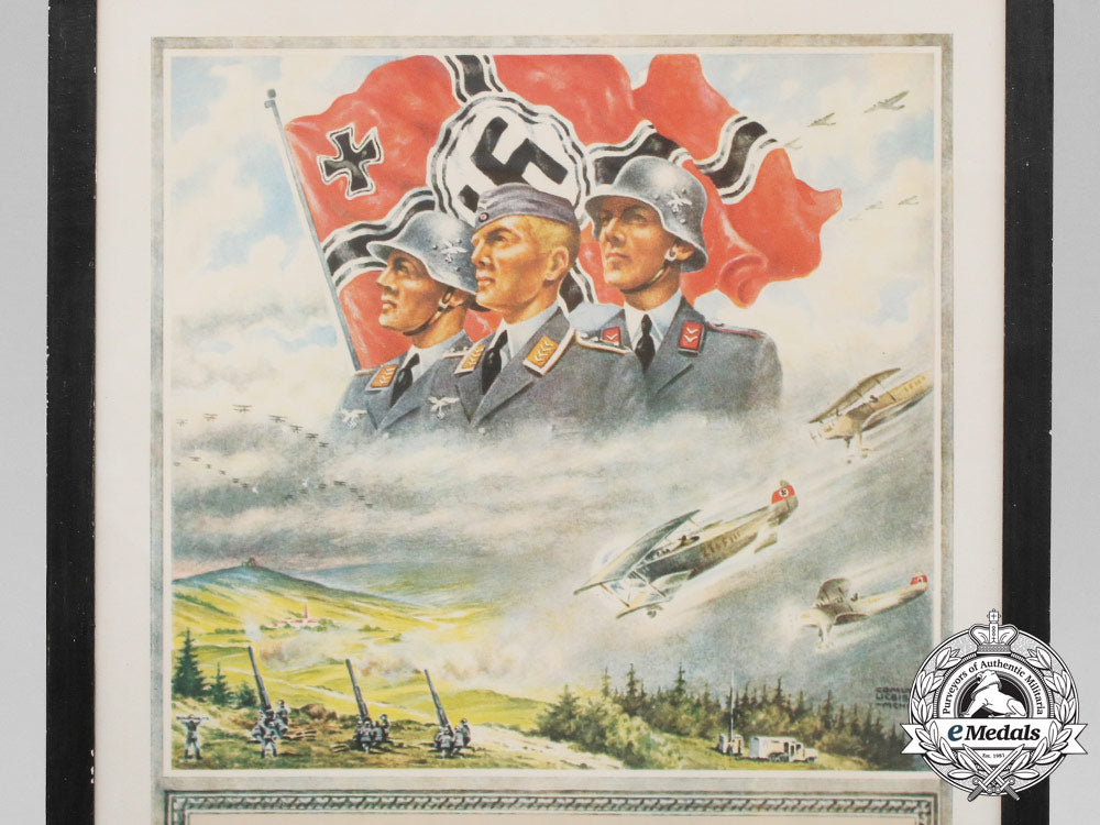 a_framed_certificate_of_service_in_heavy_flak_battery_in_norway_f_985