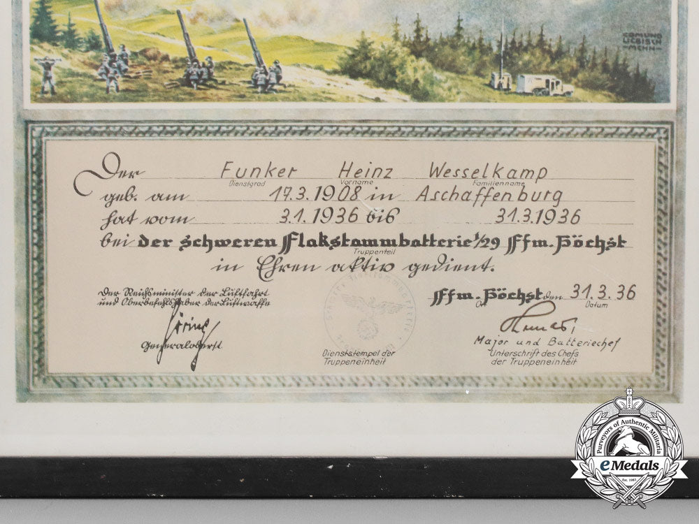 a_framed_certificate_of_service_in_heavy_flak_battery_in_norway_f_986_1