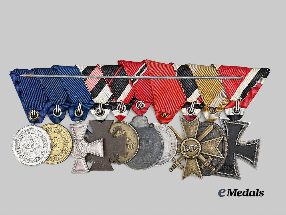 germany,_wehrmacht._a_combatant’s_medal_bar_for_bravery_and_long_service,_mounted_in_austrian_style_e_medals__g62691_6