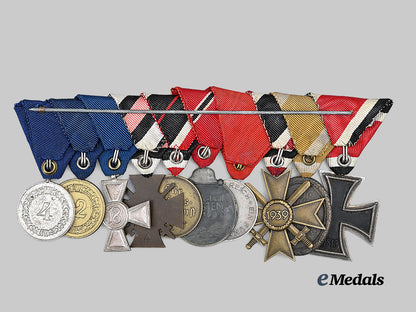 germany,_wehrmacht._a_combatant’s_medal_bar_for_bravery_and_long_service,_mounted_in_austrian_style_e_medals__g62691_6
