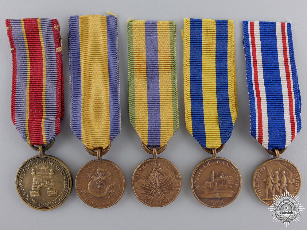 Mini Medals Five American Miniature Campaign Medals – eMedals