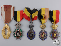 Five Belgian Medals, Orders, And Awards