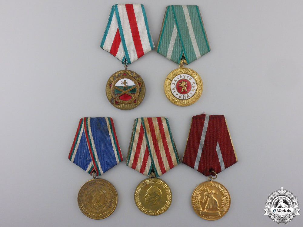 five_bulgarian_army_medals_and_awards_five_bulgarian_a_554e45a9ba9da