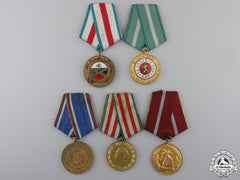 Five Bulgarian Army Medals And Awards