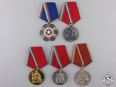 Five Bulgarian Labour Orders, Medals, And Awards