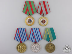 Five Bulgarian Security Forces Medals