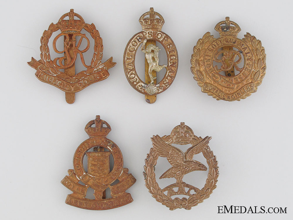five_first_and_second_war_british_cap_badges_five_first_and_s_5362a10873616