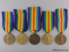 Five First War British Victory Medals