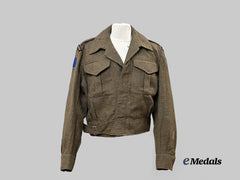 Canada, Commonwealth. A Rare 8th Reconnaissance Regiment (14th Canadian Hussars) Battle Dress with Cap Badge