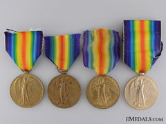 Four British First War Victory Medals