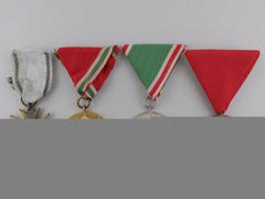 Four Bulgarian Military Medals & Awards