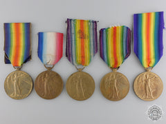 Four First War British Victory Medals