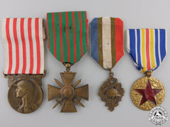 France, Iii Republic. A Lot Of Four Medals, Decorations, And Awards