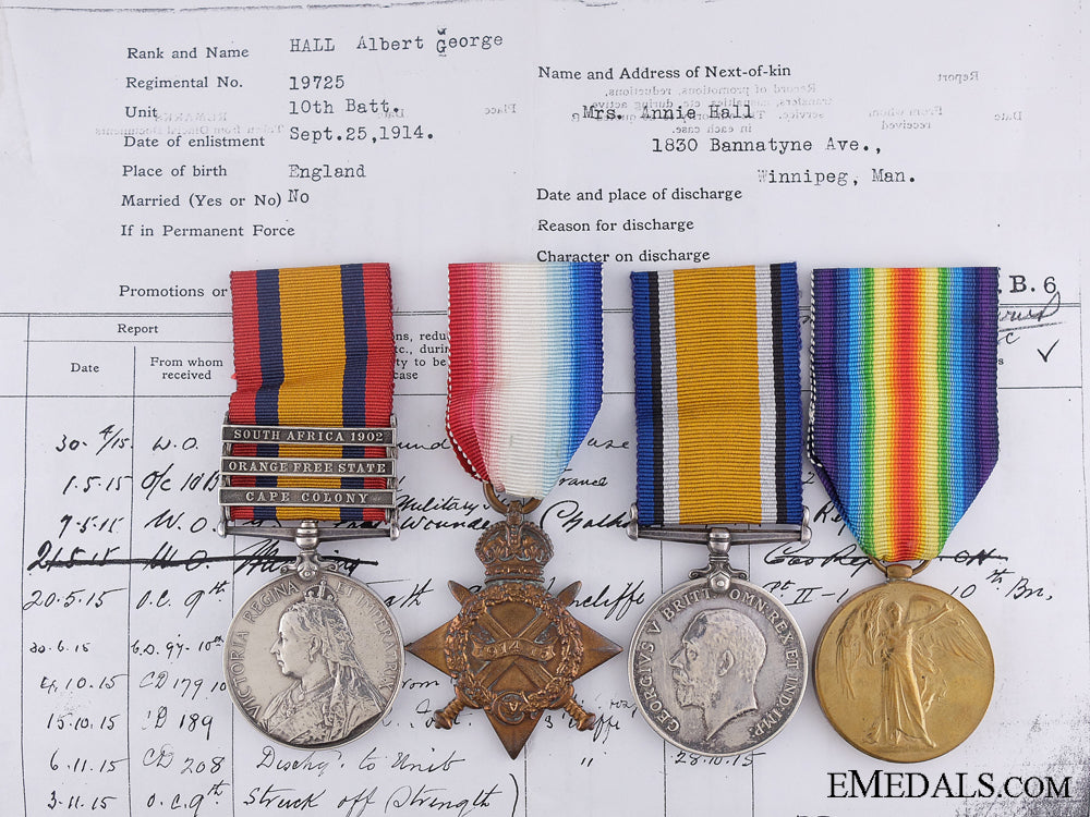 four_medals_to_private_a.hall;_wounded_at_kitcheners'_wood1915_four_medals_to_p_53d90ad78fa13
