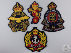Canada. Four Second War Royal Canadian Navy Armed Forces Jacket Patches