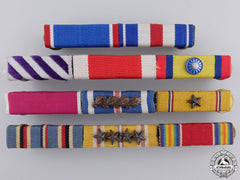 Four Second War Period Worn American Ribbon Bars