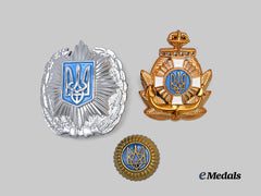Ukraine, Republic. A Lot of Three Insignia