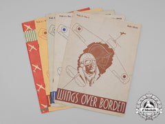 Five Royal Canadian Air Force (Rcaf) "Wings Over Borden" Magazines 1942