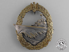A Early Quality Manufacture Kriegsmarine Destroyer War Badge By Schwerin Of Berlin