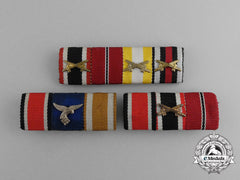 Three Second War German Medal Ribbon Bars
