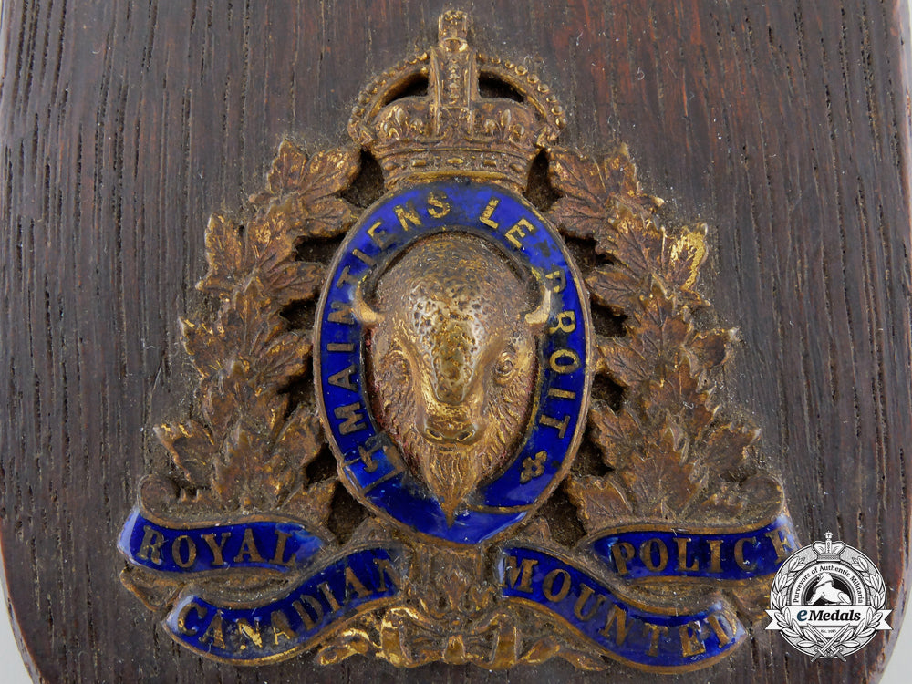 Rcmp Header A Royal Canadian Mounted Police (Rcmp) Officer's Cap Badge Plaque, C ...