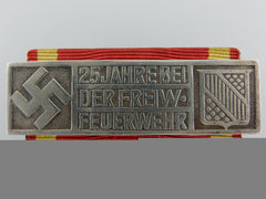 A Baden Volunteer Fire Brigade Twenty-Fine Year Long Service Award, Type Ii (1934-1936)