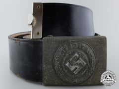 A German Police Belt And Buckle; Enlisted Version