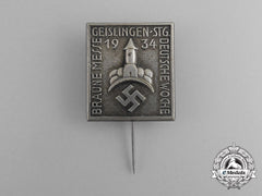 Germany, Third Reich. A Week Of German Exhibitions In Geislingen Badge 1934